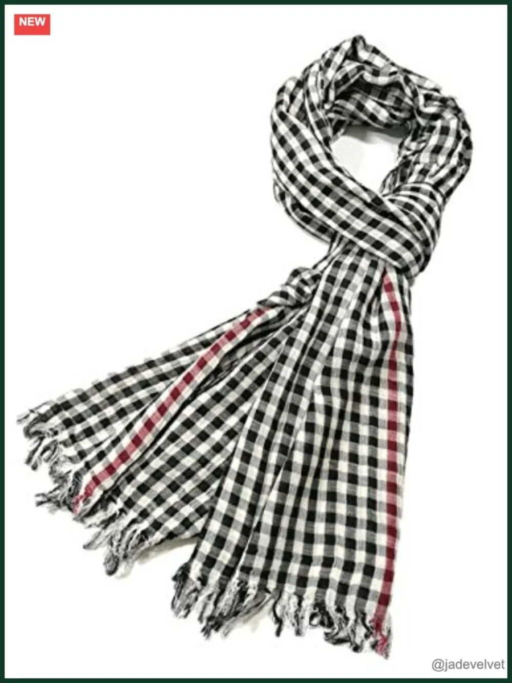Unisex Cotton Scarves - 100% Yarn-Dyed Cotton - Lightweight - Machine Washable
